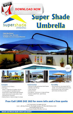 supershade umbrella brochure