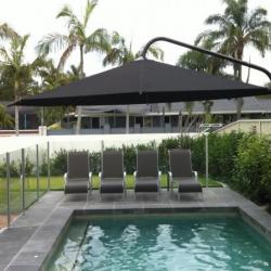 Large Pool umbrella Super shade 5 mtr black Acrylic Canopy